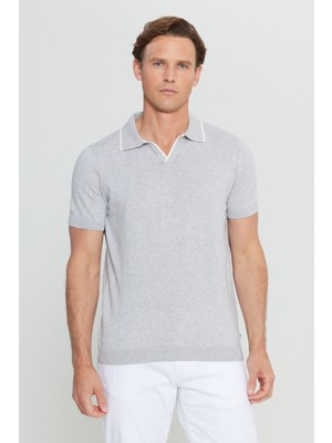 Altınyıldız Classics %100 Pamuk Standart Fit Normal Kesim Polo Yaka Triko Tişört