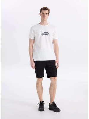 Jeep Kırık Beyaz Erkek Relaxed Baskılı T-Shirt J6SM-TST7481