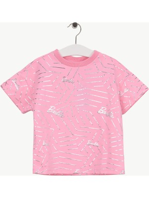 Barbie Pembe Kız Çocuk Baskılı T-Shirt BRB6SG-TST6542