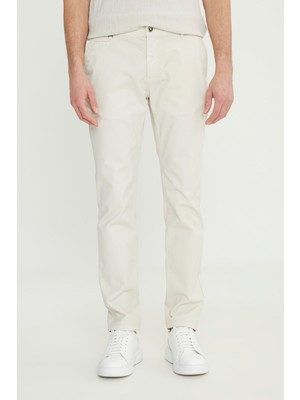 Altınyıldız Classics Pamuklu Slim Fit Dar Kesim Yan Cepli Armürlü Esnek Casual Pantolon