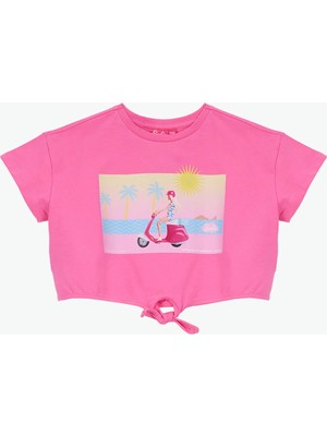 Barbie Fuşya Kız Çocuk Baskılı T-Shirt BRB6SG-TST6404