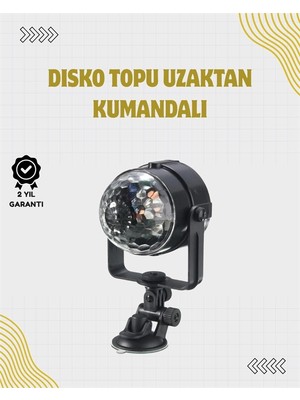 İlanib Ticaret Uzaktan Kumandalı, Ses Kontrollü LED Disko Işığı - Parti ve Kulüpler Için