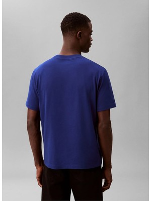 Calvin Klein Koyu Mavi Erkek Logo Baskılı T-Shirt LV04LF812GC7K_20S Eu Wholesale Spor