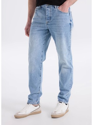 Mustang Mavi Erkek Tapered Fit Yıkamalı Denim Pantolon Toledo TAPERED-1901