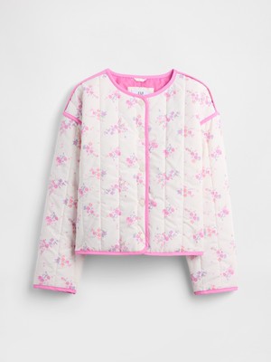 Gap Kız Çocuk Pembe Kids Relaxed Kıvrımlı Ceket