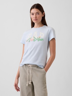 Gap Kadın Açık Mavi Favorite Grafik Baskılı T-Shirt