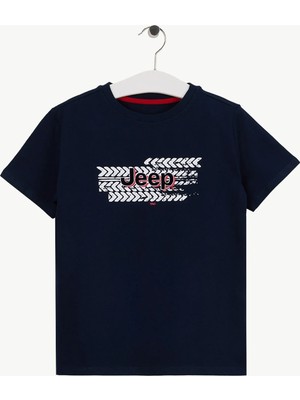 Jeep Lacivert Erkek Çocuk Baskılı T-Shirt J6SB-TST7670