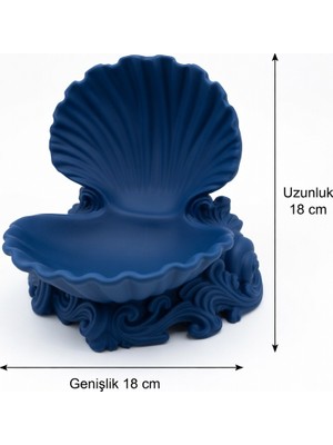 My Craft 3D MYCRAFT3D Deniz Kabuğu Tasarımlı Takı Standı - Dekoratif Mücevher Düzenleyici - Desenli Estetik Masa Üstü Obje