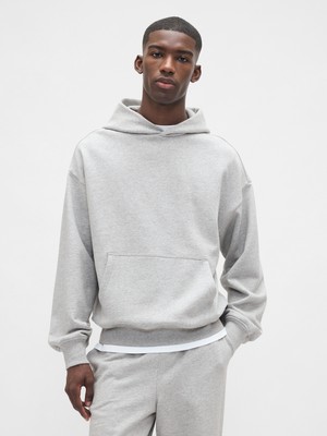 Gap Erkek Açık Gri Heavyweight Oversized Sweatshirt