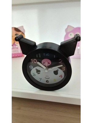 Famemus Accessory Kuromi Masa Üzeri Çalarsaat Siyah Renk Boyut 12 cm