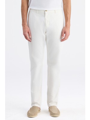 D'S Damat Ds Damat Comfort Fit Ekru Gabardin Chino Pantolon 6HCC3I303778M
