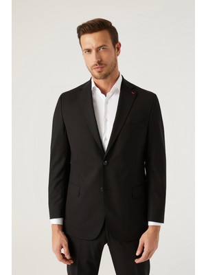 D'S Damat Ds Damat Comfort Fit Siyah Düz Takim Elbise 6HE05OB35604M