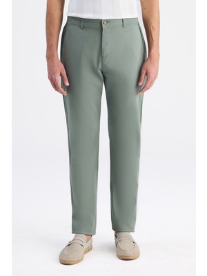 D'S Damat Ds Damat Comfort Fit Yeşil Gabardin Chino Pantolon 6HCC3I303778M