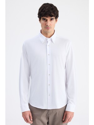 D'S Damat Ds Damat Comfort Beyaz Oxford Gömlek 6HC02G811304M