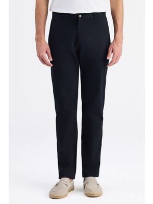 D'S Damat Ds Damat Relaxed Fit (Pilesiz) Siyah Gabardin Chino Pantolon 6HCC3I303777M
