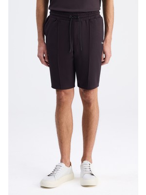 Twn Slim Fit Kahverengi Düz Örme Şort 6EC136172453M
