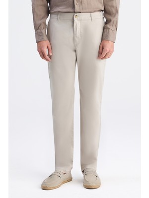 D'S Damat Ds Damat Relaxed Fit (Pilesiz) Bej Gabardin Chino Pantolon 6HCC3I303777M