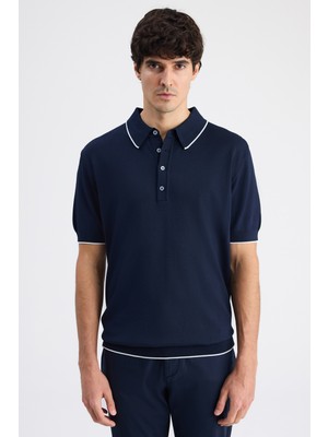 D'S Damat Ds Damat Regular Fit Lacivert Düz Örgü Kazak 6HC060192525M
