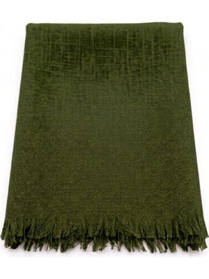 Al Tuhafiye Altuhafiye Keten Dokulu Kare Eşarp - 90X90 cm Saf Görünüm