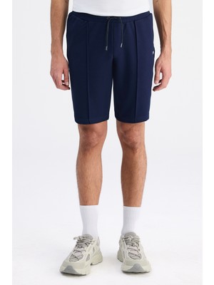 Twn Slim Fit Lacivert Düz Örme Şort 6EC136172453M