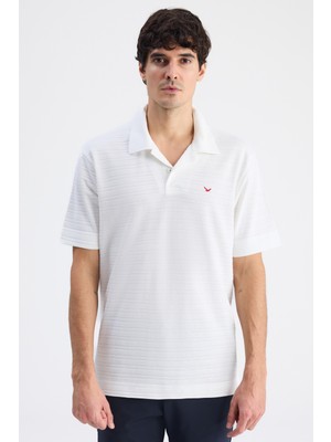 D'S Damat Ds Damat Regular Fit Ekru Düz T-Shirt 6HC144701221M