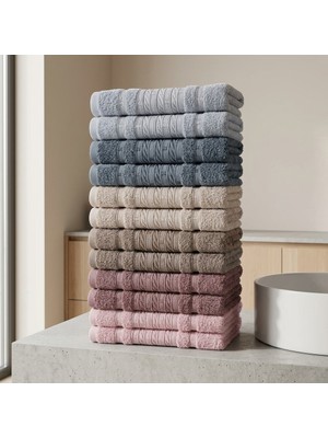 Vienna Home 12’li El Yüz Havlusu Seti 50X90 cm %100 Pamuk 6 Renkli Yumuşak Emici Havlu Çok Amaçlı Kullanım