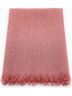 Al Tuhafiye Altuhafiye Keten Dokulu Kare Eşarp - 90X90 cm Saf Görünüm