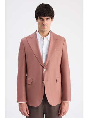 D'S Damat Ds Damat Regular Fit Tarçın Armürlü Kumaş Ceket 6HF04Z201438M