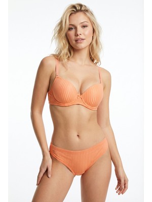 Nbb Turuncu Hafif Destekli Balenli Sütyen Külot Takımı
