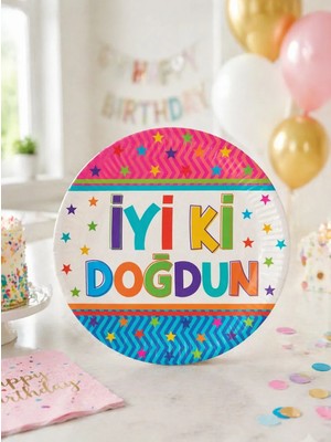 Parti Adresi Funstar İyi Ki Doğdun Tabak 23 Cm