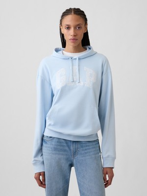 Gap Kadın Açık Mavi Gap Logo Havlu Kumaş Sweatshirt