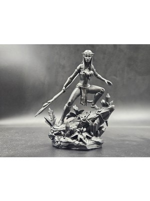 Avatar - Neytiri Na'vi Savaşçısı Figürü - (Metalik Renk Boyalı)