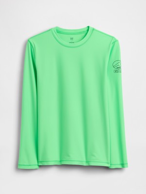Gap Erkek Çocuk Açık Yeşil Logo Rash Guard Mayo Üst