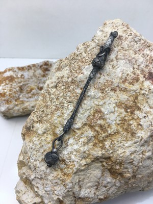 Kazzaze Gümüş Kazaziye Klasik Model Tek Sallantılı Tesbih Püskülü - Oksitli