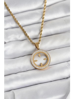 Uravas Store Çelik Burgu Zincir Model Takılabilir Kadın Kolye