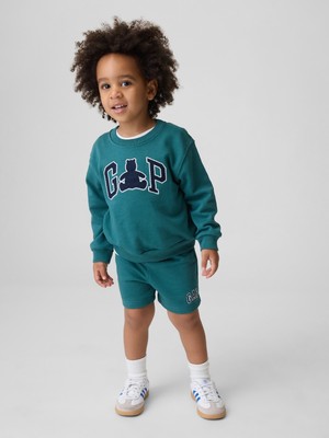 Gap Erkek Bebek Yeşil Vintagesoft Fransız Havlu Kumaş Bear Logo Sweat Seti