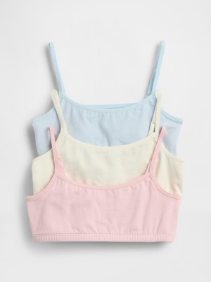 Gap Kız Çocuk Çok Renkli Organik Stretch Pamuk Basic Sütyen (3'lü)