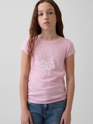 Gap Kız Çocuk Pembe Grafik Baskılı T-Shirt (2’li)
