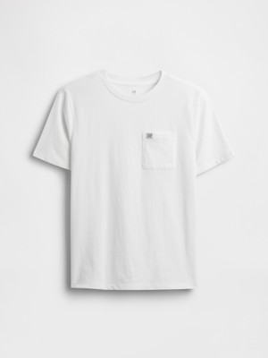 Gap Erkek Çocuk Beyaz Pocket T-Shirt