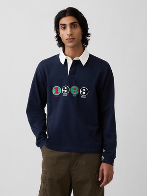 Gap Erkek Lacivert Robert Indiana 1969 Polo T-Shirt