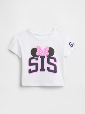 Gap Kız Bebek Beyaz Grafik Baskılı T-Shirt