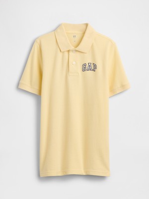 Gap Erkek Çocuk Sarı Gap Logo Pique Polo T-Shirt
