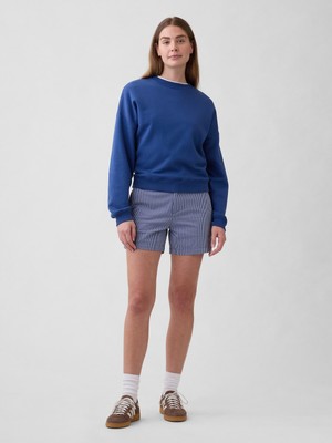 Gap Kadın Mavi 5" Mid Rise Downtown Khaki Şortlar