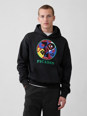 Gap Erkek Siyah Robert Indiana Vintagesoft Grafik Sweatshirt
