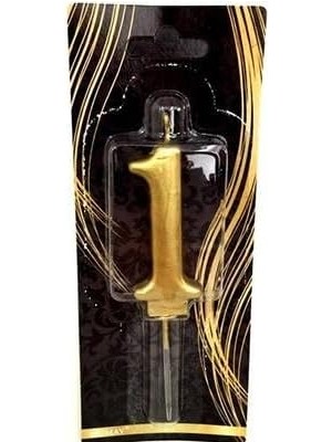 İlanib Ticaret - 1 Yaş Altın Pasta Mumu