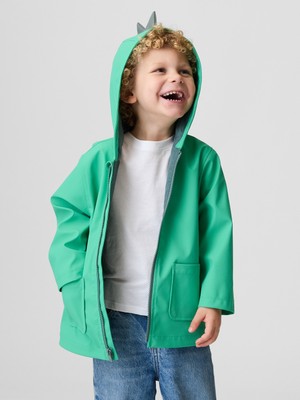 Gap Erkek Bebek Açık Yeşil Dinozor Desenli Yağmurluk