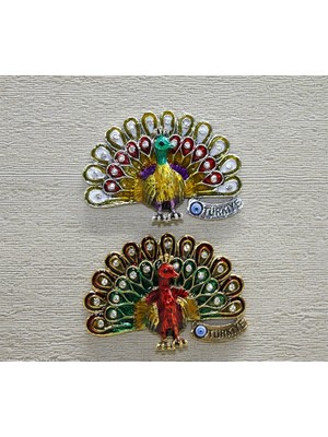 İlanib Ticaret Swarovski Taşlı Tavuskuşu Magnet