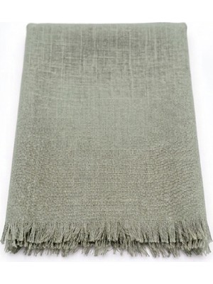 Al Tuhafiye Altuhafiye Keten Dokulu Kare Eşarp - 90X90 cm Saf Görünüm