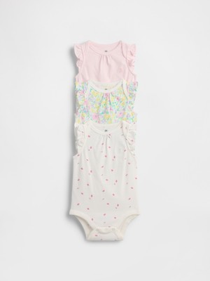 Gap Bebek Çok Renkli First Favorites Organik Pamuk Bodysuit (3’lü)