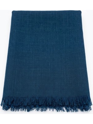 Al Tuhafiye Altuhafiye Keten Dokulu Kare Eşarp - 90X90 cm Saf Görünüm